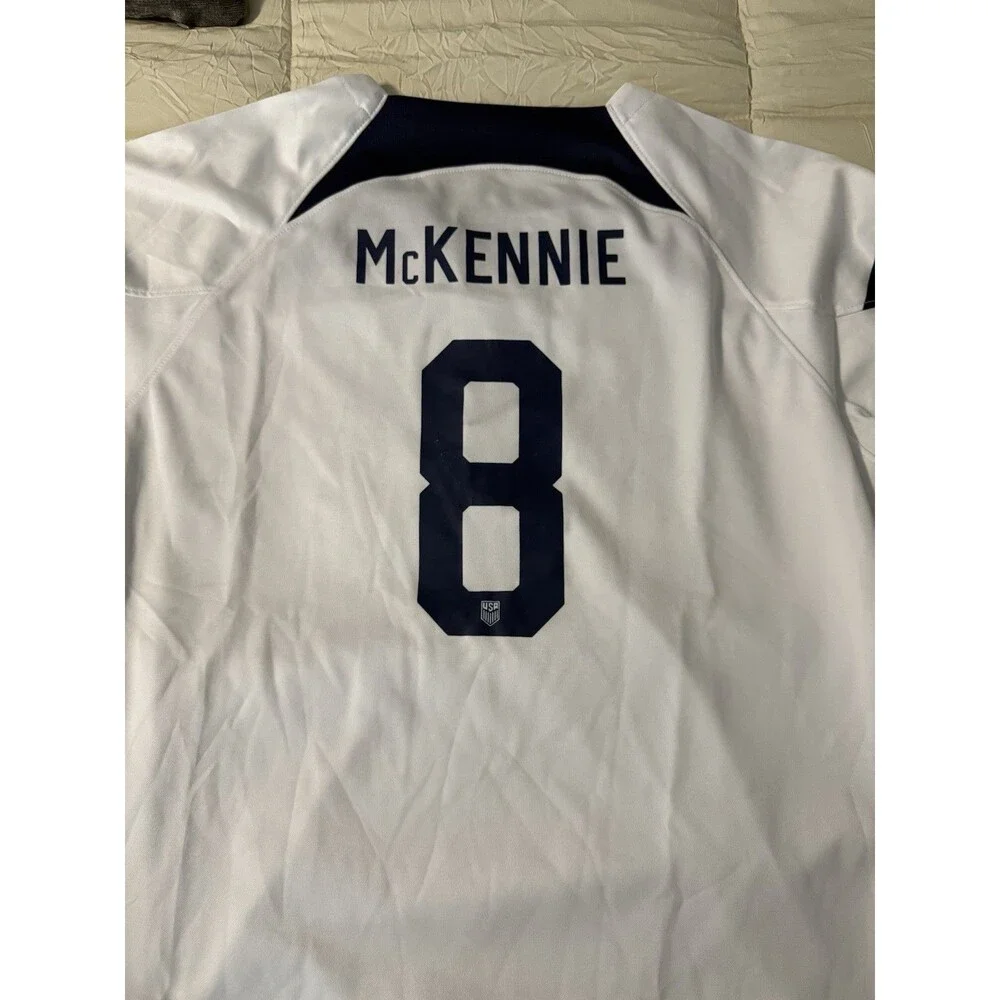 Authentic Nike USMNT #8 Weston McKennie 2022-2023 Football Soccer Jersey Kit L
